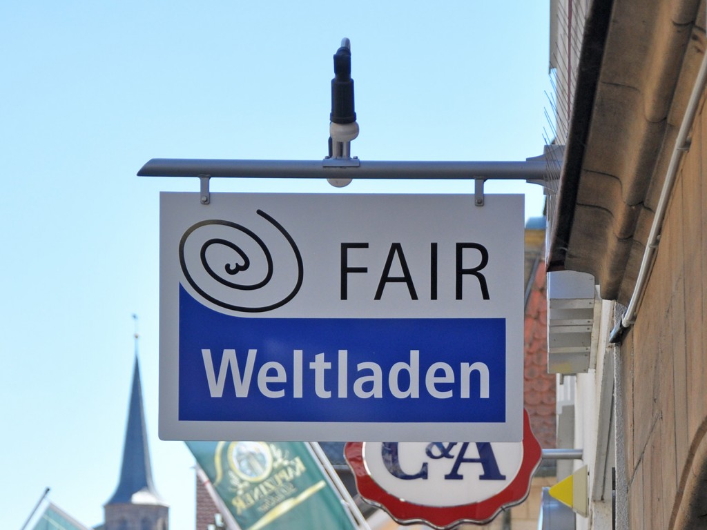 Ausleger FAIR Weltladen Kulmbach