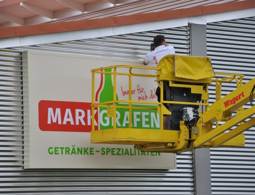 Leuchtkastenmontage Markgrafen