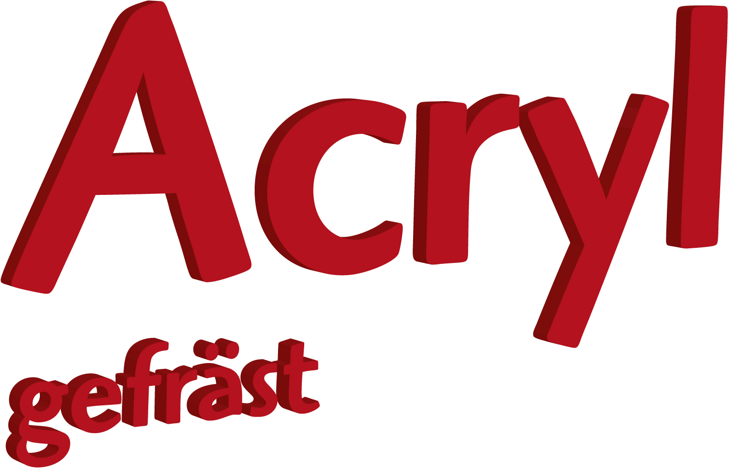 Acryl Buchstaben gefräst